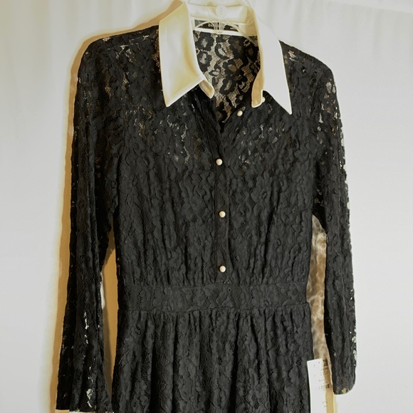 Zara Black and White Lace Dress - Picture 3 of 7